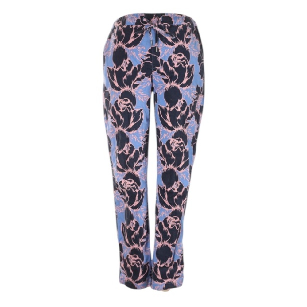 Wildfang The Essential Drawstring Pant Blooming Floral Blue Size Small - Picture 2 of 16